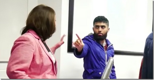 Muslim students disrupt, heckle human rights speaker, accuse her of ‘violating their safe space’, The College Fix, 3 December 2015