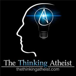 The Thinking Atheist Logo - Lightbulb Letter A on silhouette head