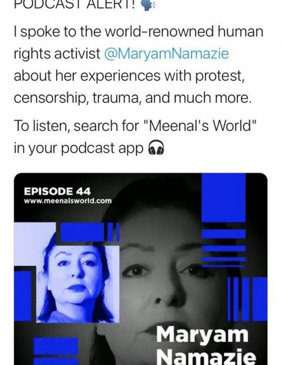 Maryam Namazie, Human Rights Activist, Meenal’s World, 6 February 2021