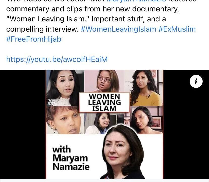 Women Leaving Islam: Stories of Courage and Change (with Maryam Namazie), The Thinking Atheist, 9 February 2021