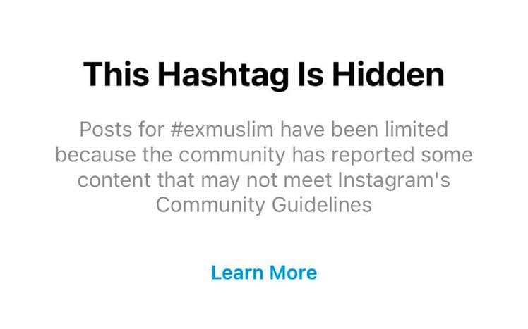 Instagram and its Censorship of Ex-Muslims