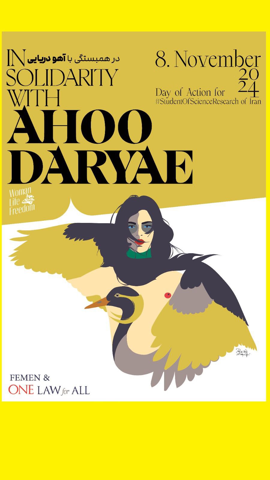 8 November Day: of Action for #Ahoo Daryaei