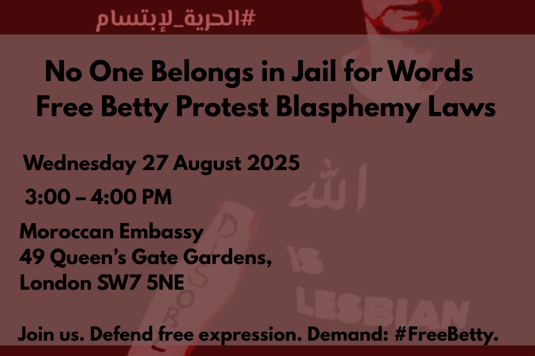 Urgent: Free Betty Protest, Moroccan Embassy London
