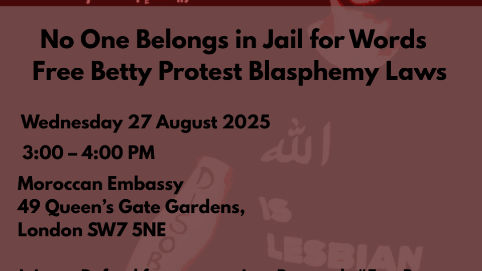 Urgent: Free Betty Protest, Moroccan Embassy London